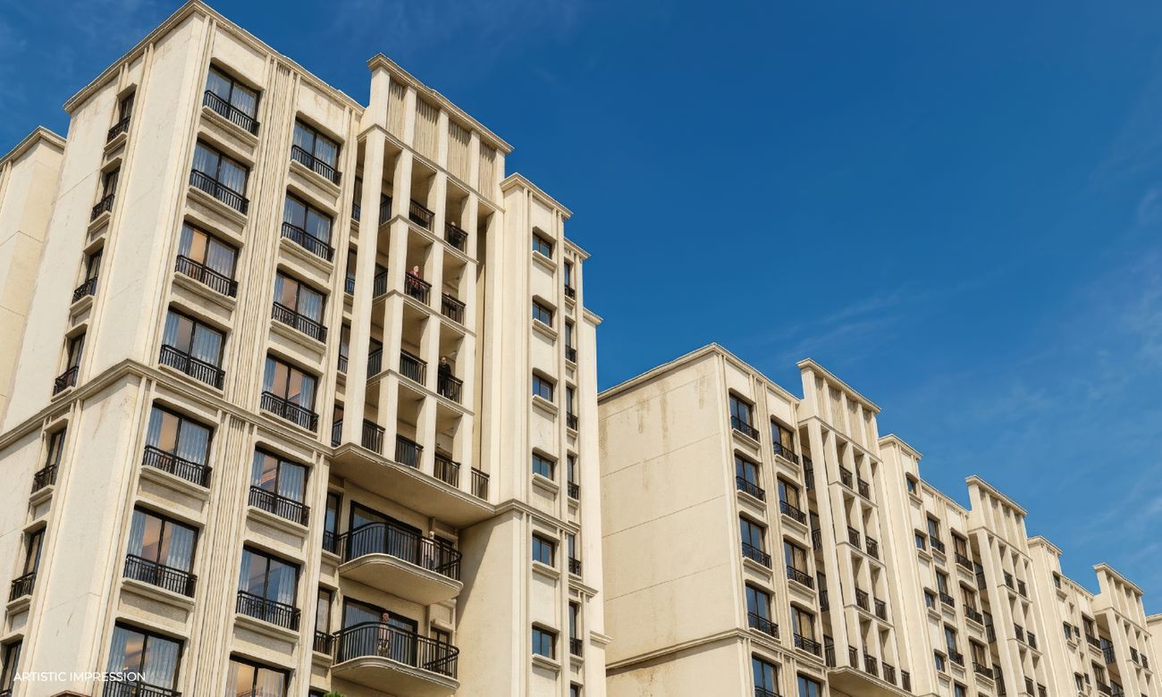 Crafted European façades at Concorde Sienna — artistic impression